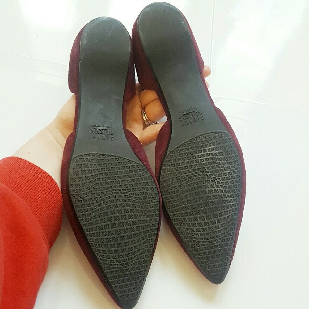 Stuart Weitzman Hexus Maroon Pointed Flats - image 7